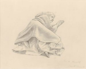Winifred Knights, Study of a sleeping woman for The Santissima Trinita, c. 1924, Pencil on paper, 19.7 x 25.7 cm, © Trustees of the British Museum. © The Estate of Winifred Knights